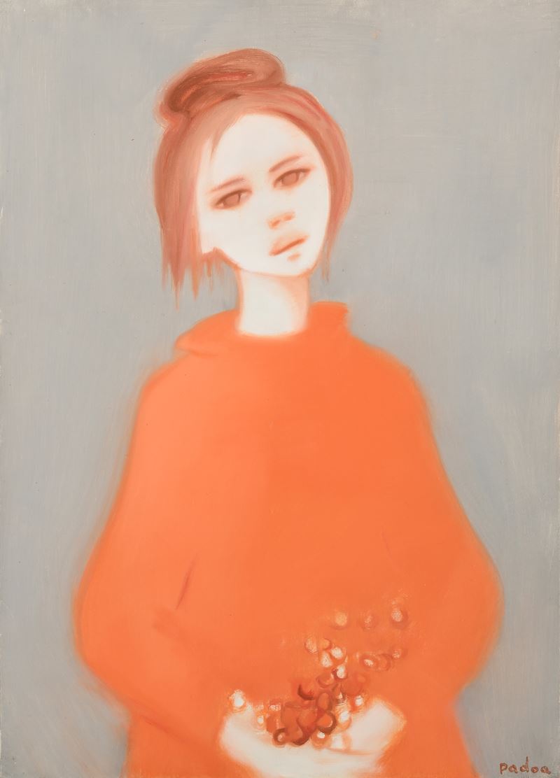 Laura Padoa - Ritratto di Fanciulla con Fiori Arancio