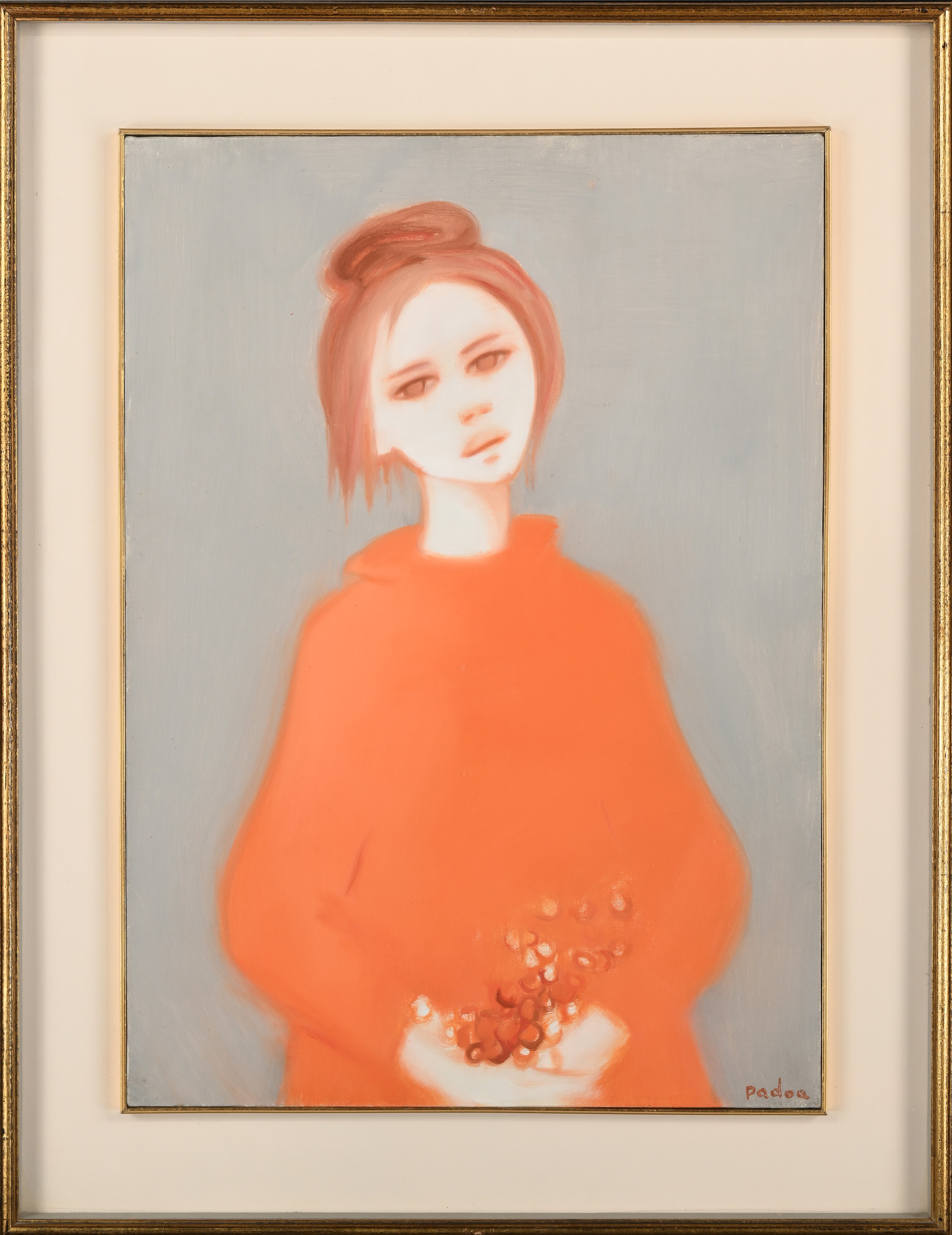 Laura Padoa - Ritratto di Fanciulla con Fiori Arancio