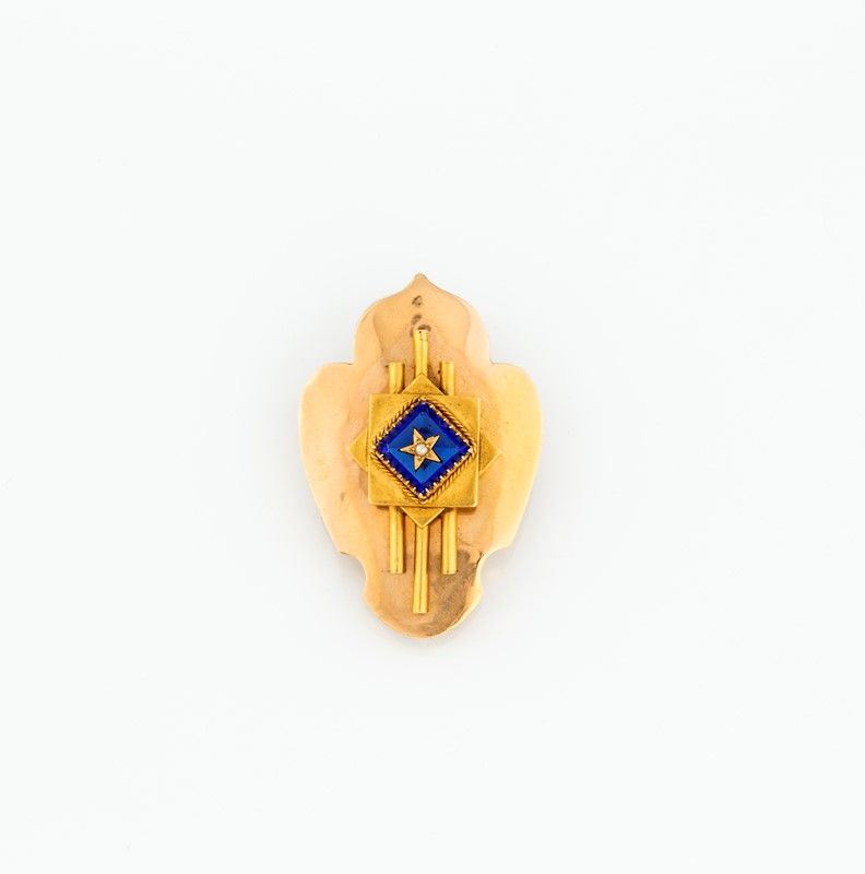 Spilla in Oro Giallo Inizio Secolo XIX con Segreto