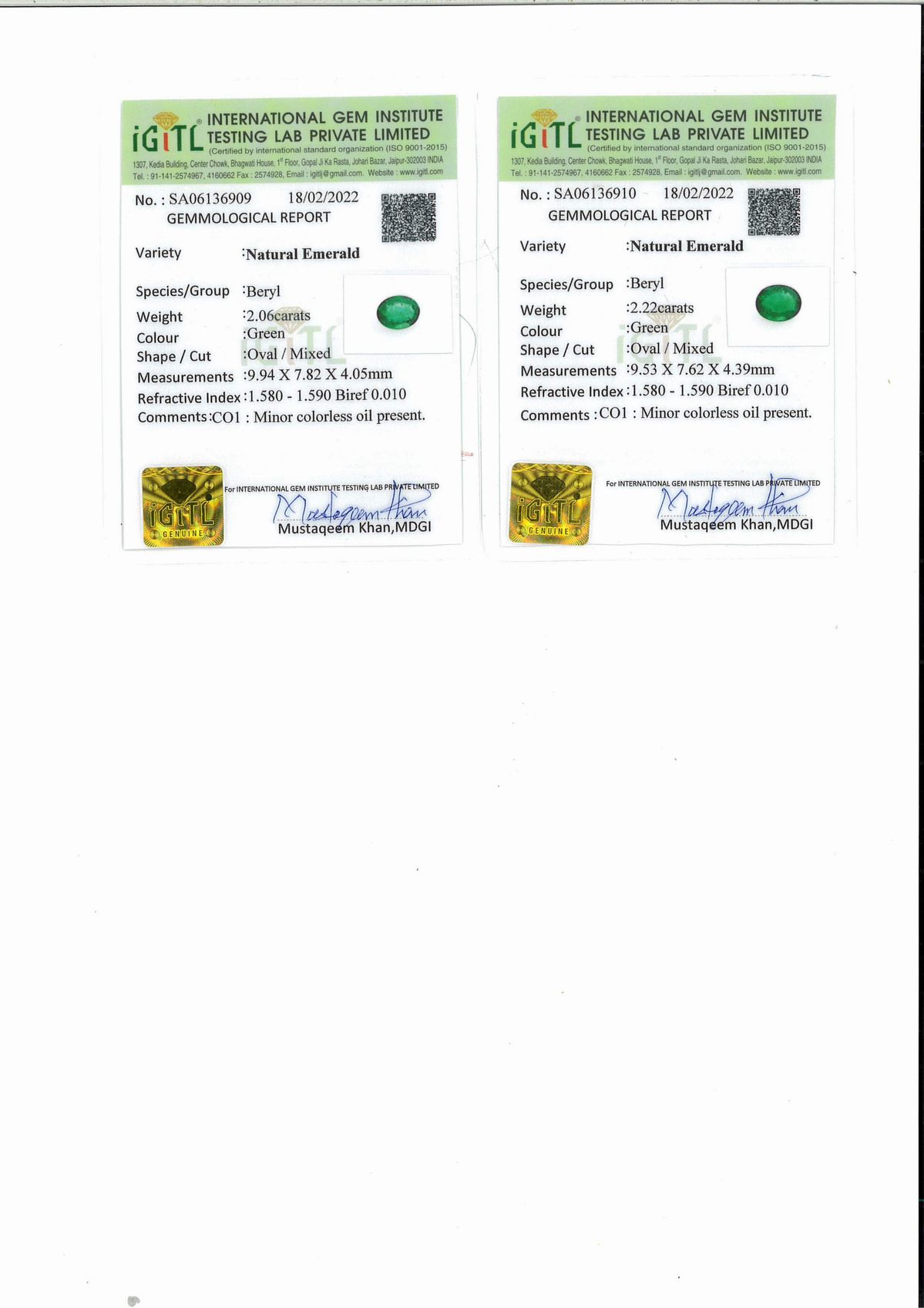 Orecchini in Oro Brillanti e Smeraldi
