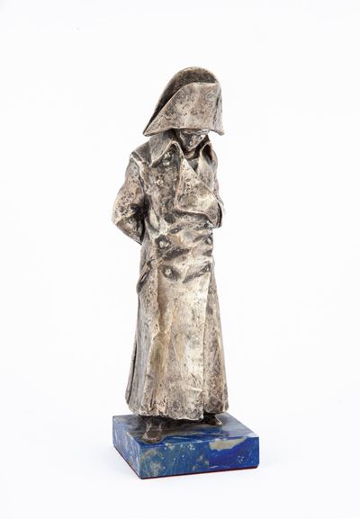 Scultura in Argento 800 Raffigurante Napoleone Bonaparte