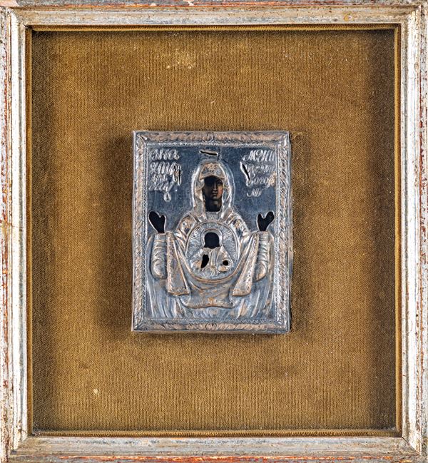 Iconografo russo del XIX secolo - Madre di Dio del Segno