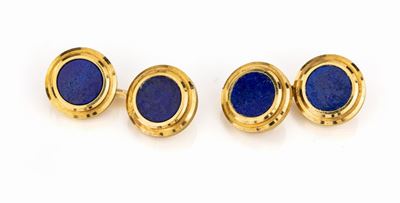 Coppia di Gemelli in Oro e Lapislazzuli