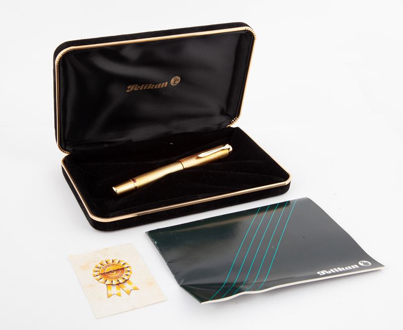 Pelikan Revival M760 Souverain Jubilee 1838-1988 - Penna Stilografica in Metallo Placcato in Oro ...