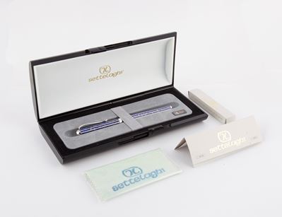 Settelaghi - Penna Stilografica in Argento 925/000 e Smalto a Lapislazzulo