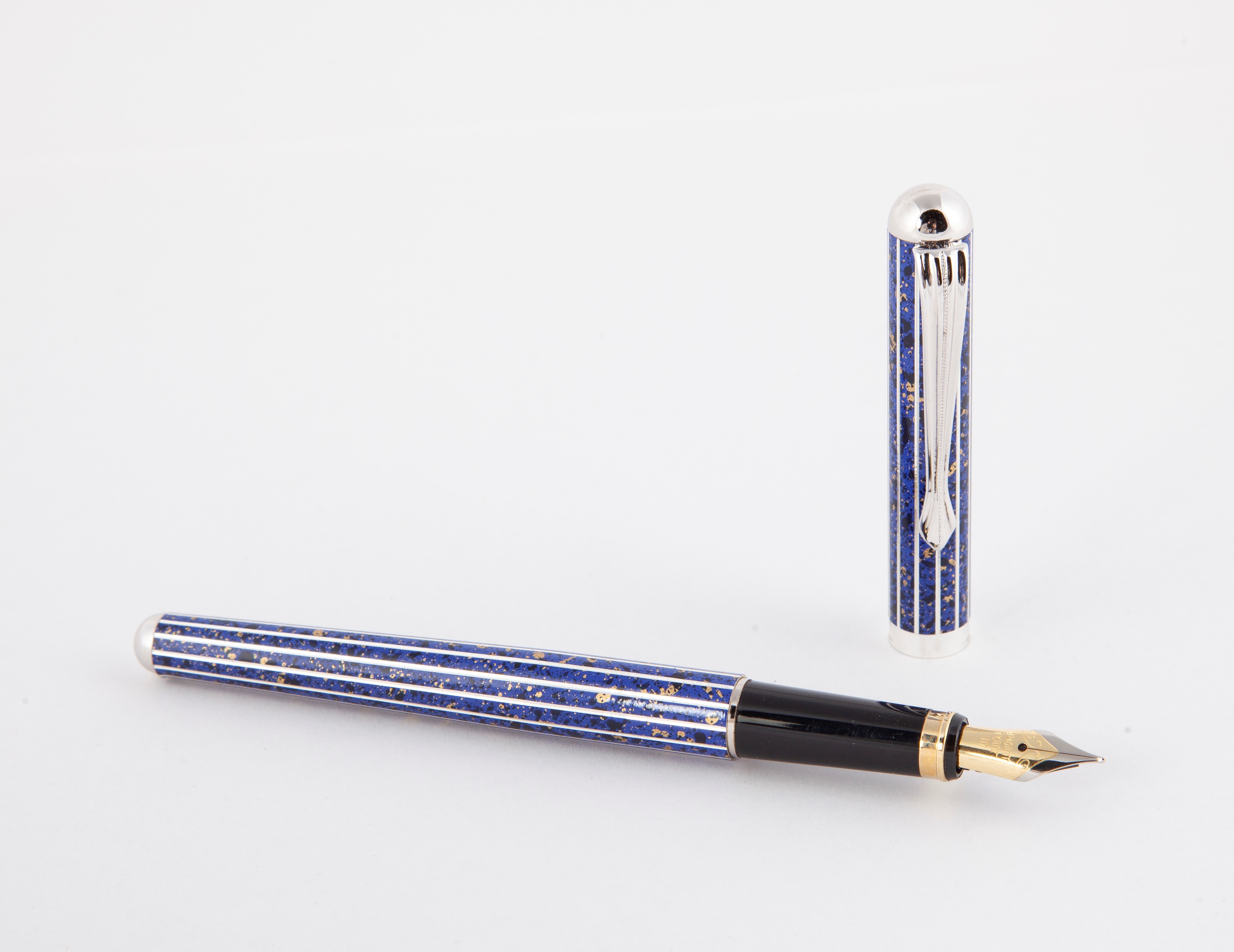 Settelaghi - Penna Stilografica in Argento 925/000 e Smalto a Lapislazzulo
