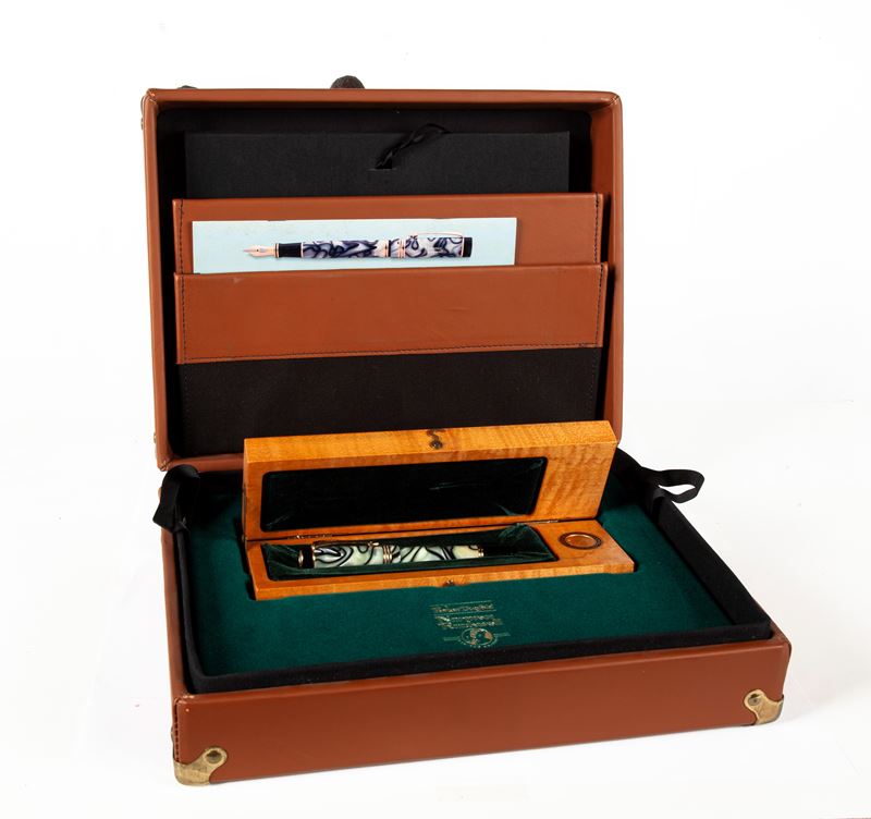Parker Duofold Norman Rockwell - Penna Stilografica in Resina e Metallo Dorato Edizione Limitata ...