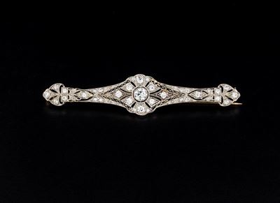 Spilla in Oro e Platino con Diamanti