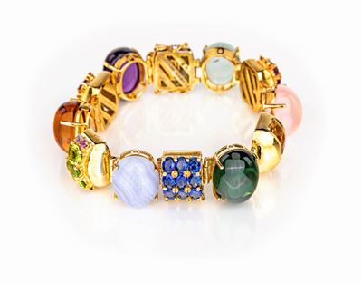 Bracciale in Oro Giallo e Pietre