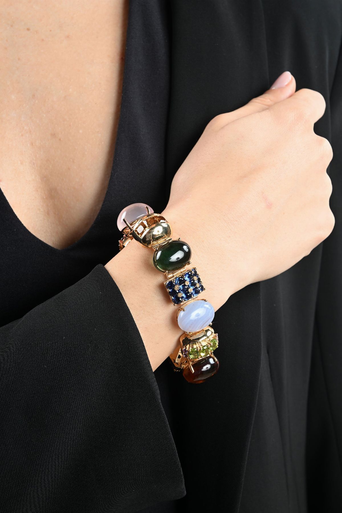 Bracciale in Oro Giallo e Pietre