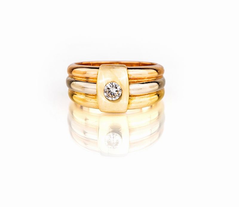 Cartier Anello in Oro e Brillante