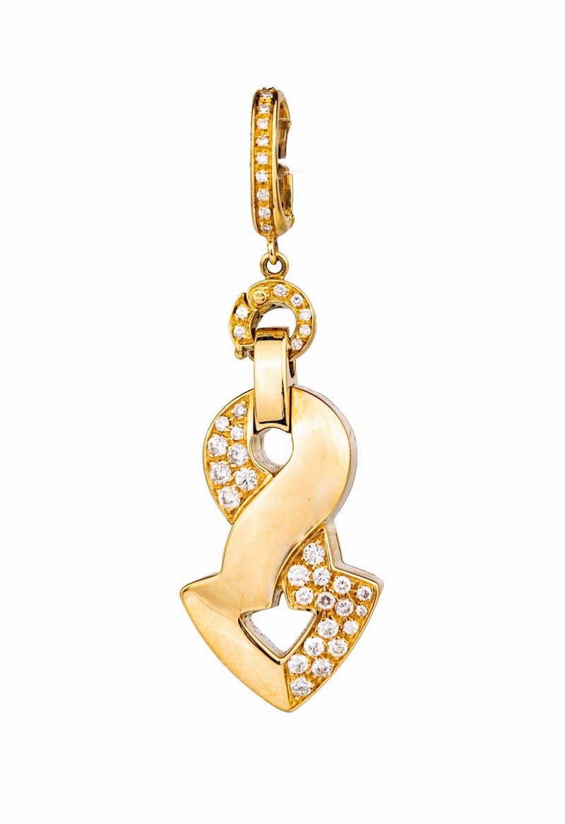 Enigma By Gianni Bulgari Pendente in Oro e Brillanti