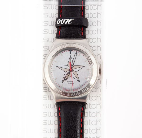Swatch Irony 007 Collection General Orlov Octopussy - orologio da polso al quarzo in acciaio