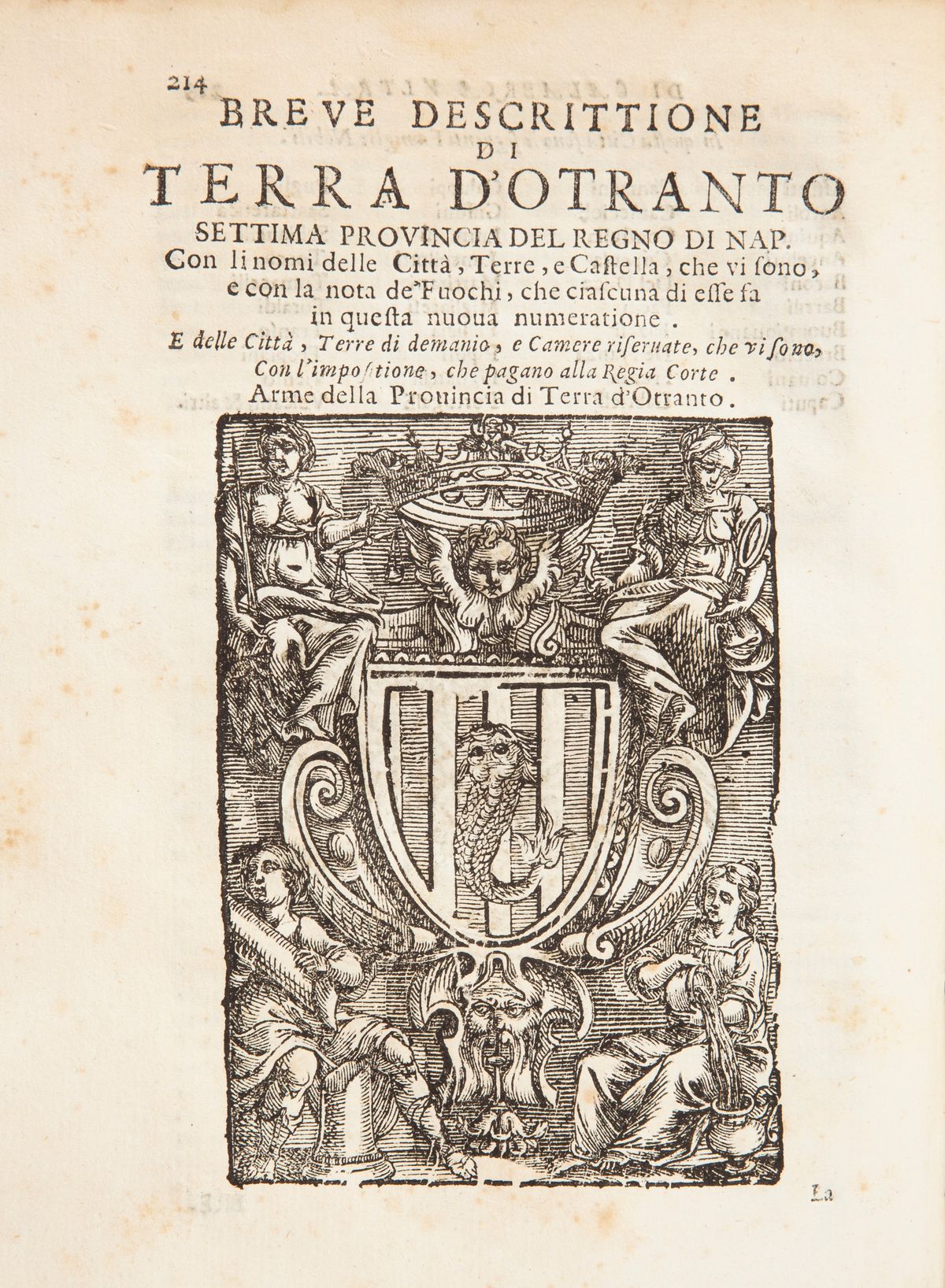 Ottavio Beltrano - Descrittione del Regno di Napoli Diviso in Dodeci Provincie. Settima Impressio...
