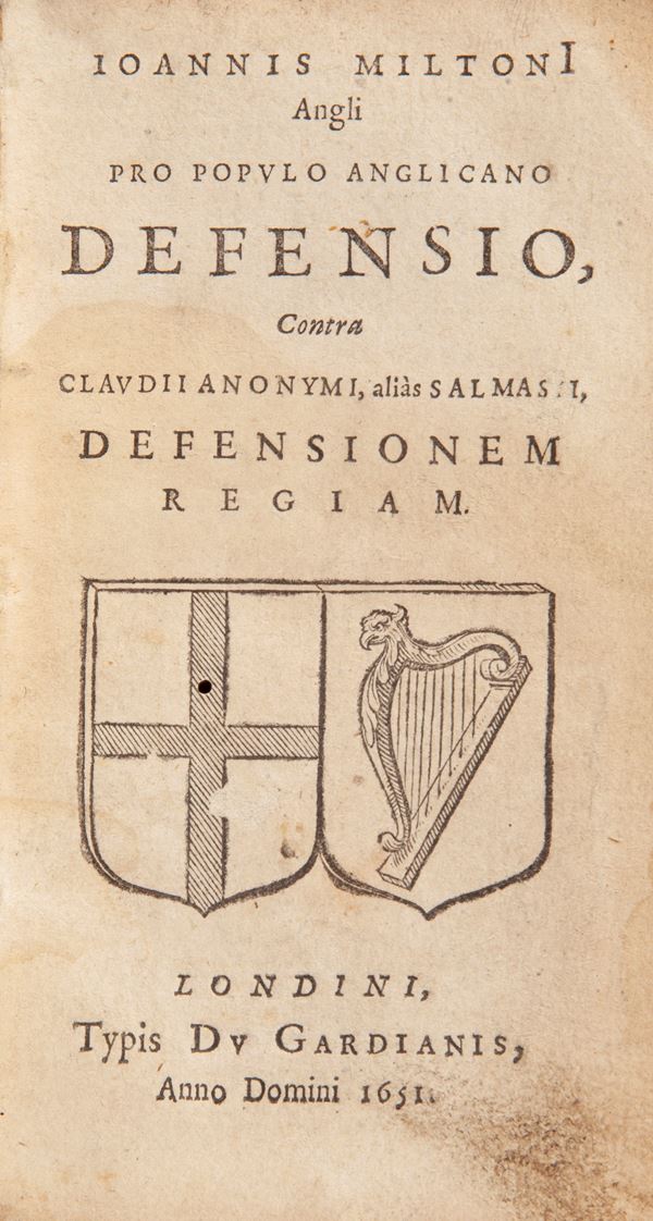 John Milton - Ioannis Miltoni Angli Pro Populo contra Claudii Anonymi, alias Salmasii, Defensionem Regiam