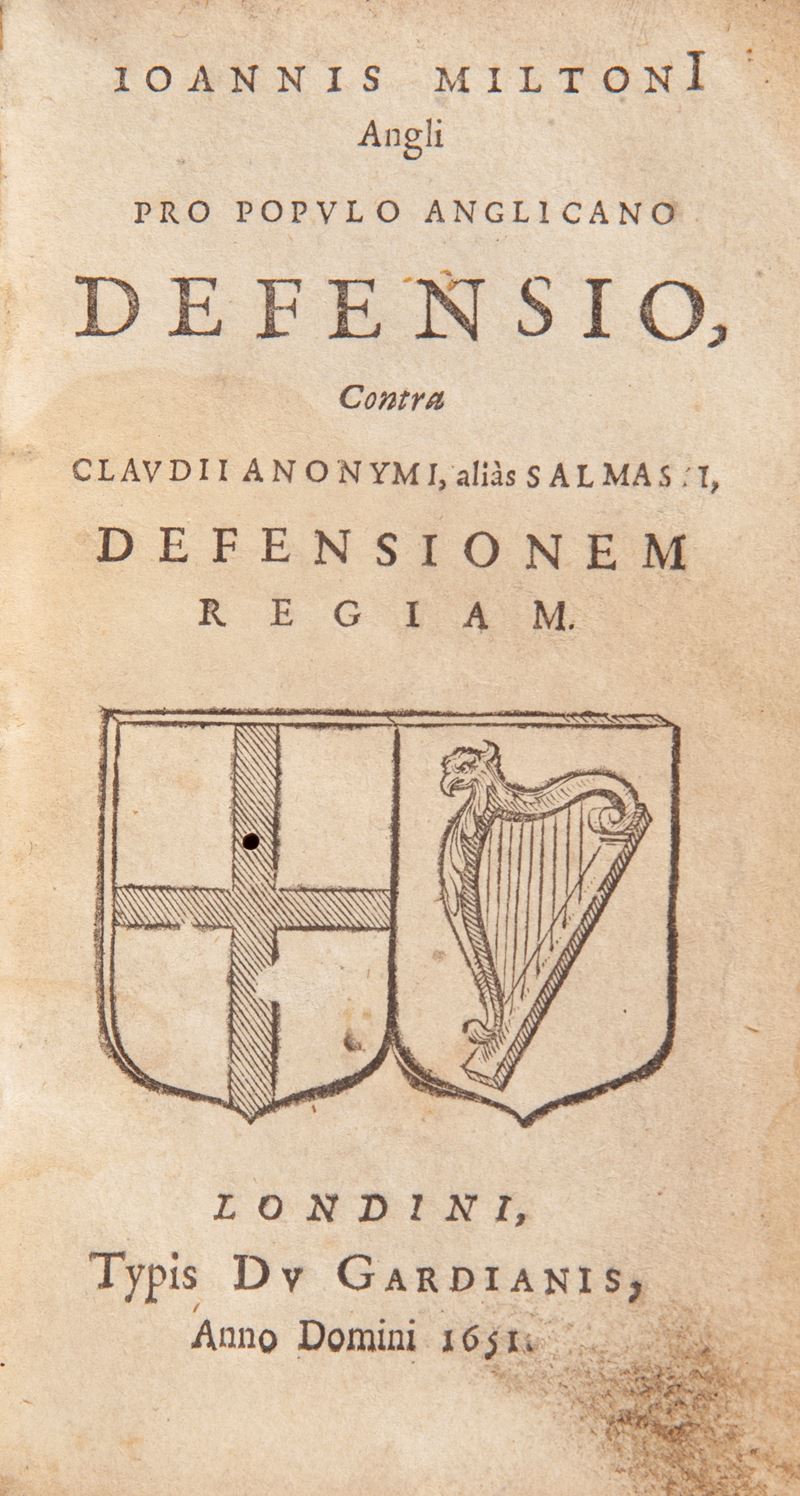 John Milton - Ioannis Miltoni Angli Pro Populo Contra Claudii Anonymi, Alias Salmasii, Defensione...