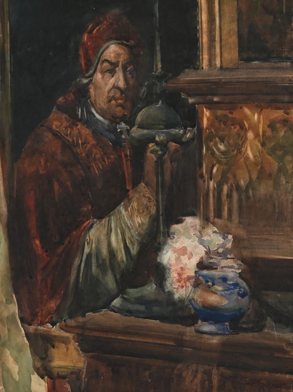 Arnaldo  Tamburini - Ritratto di Clemente XIII 