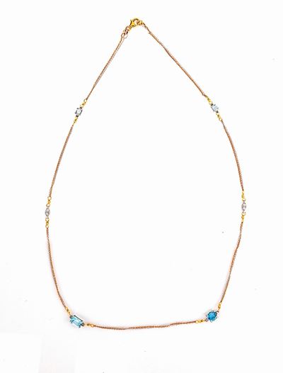 Girocollo in Oro e Acquamarine