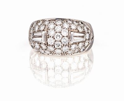 Anello a Fascia in Oro e Brillanti