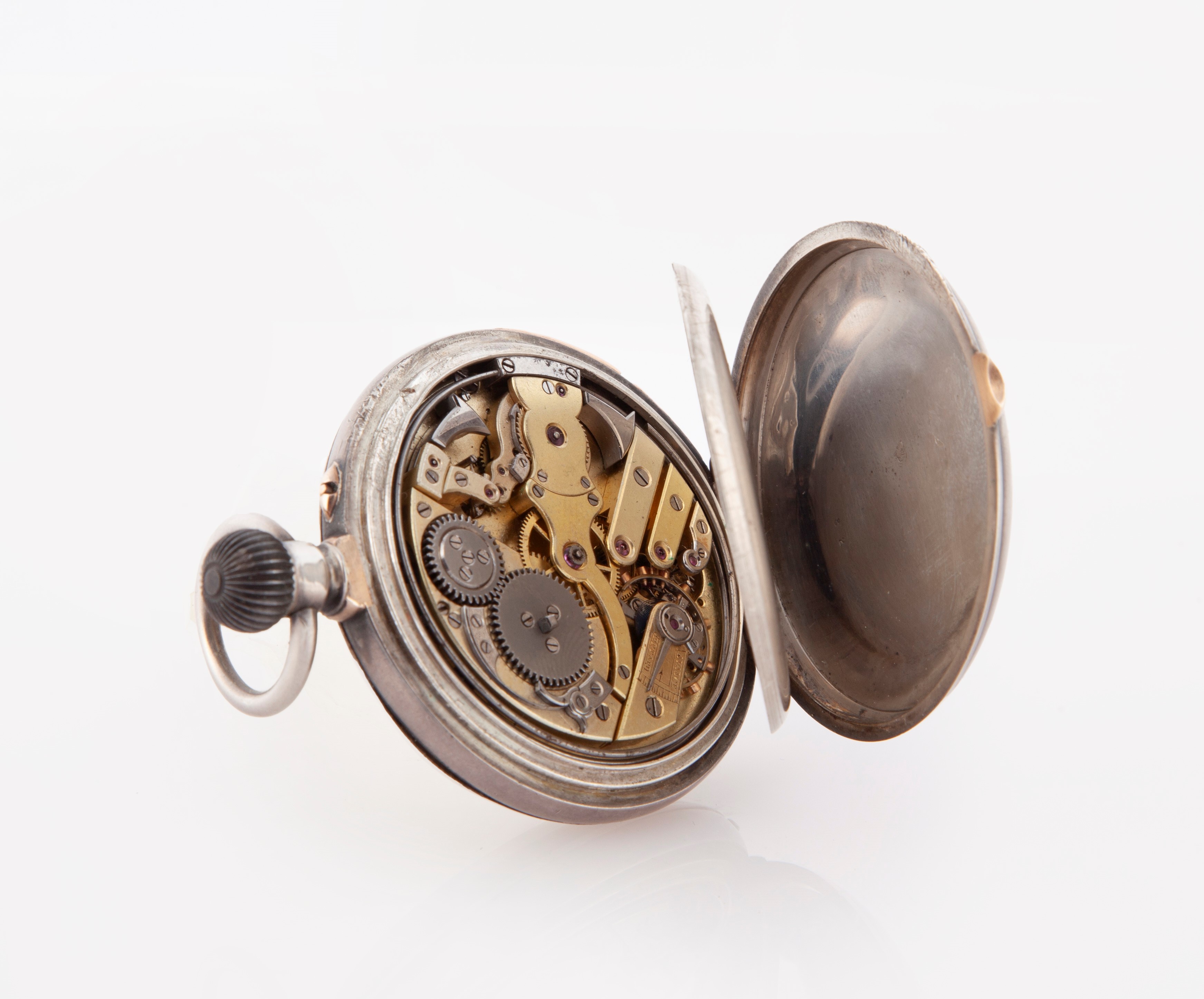 Anonimo - Orologio da Tasca in Argento con Ripetizione, Ore, Quarti e Minuti a Gong. Movimento co...