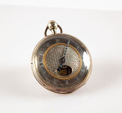 Orologio da Tasca con Cassa in Argento, Meccanica a Ripetizione Ore e Quarti con Carillon. Scappa...