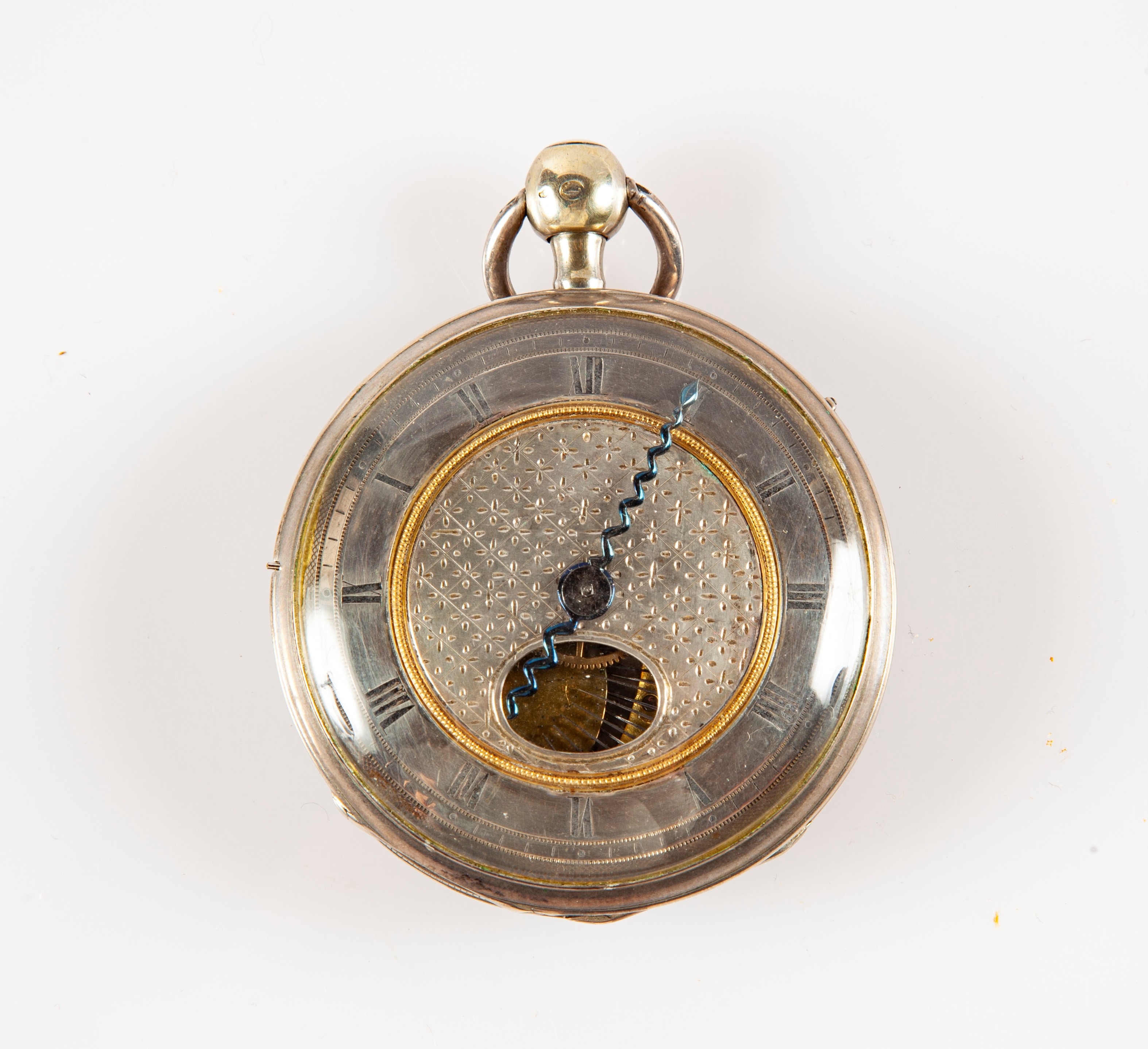 Orologio da Tasca con Cassa in Argento, Meccanica a Ripetizione Ore e Quarti con Carillon. Scappa...