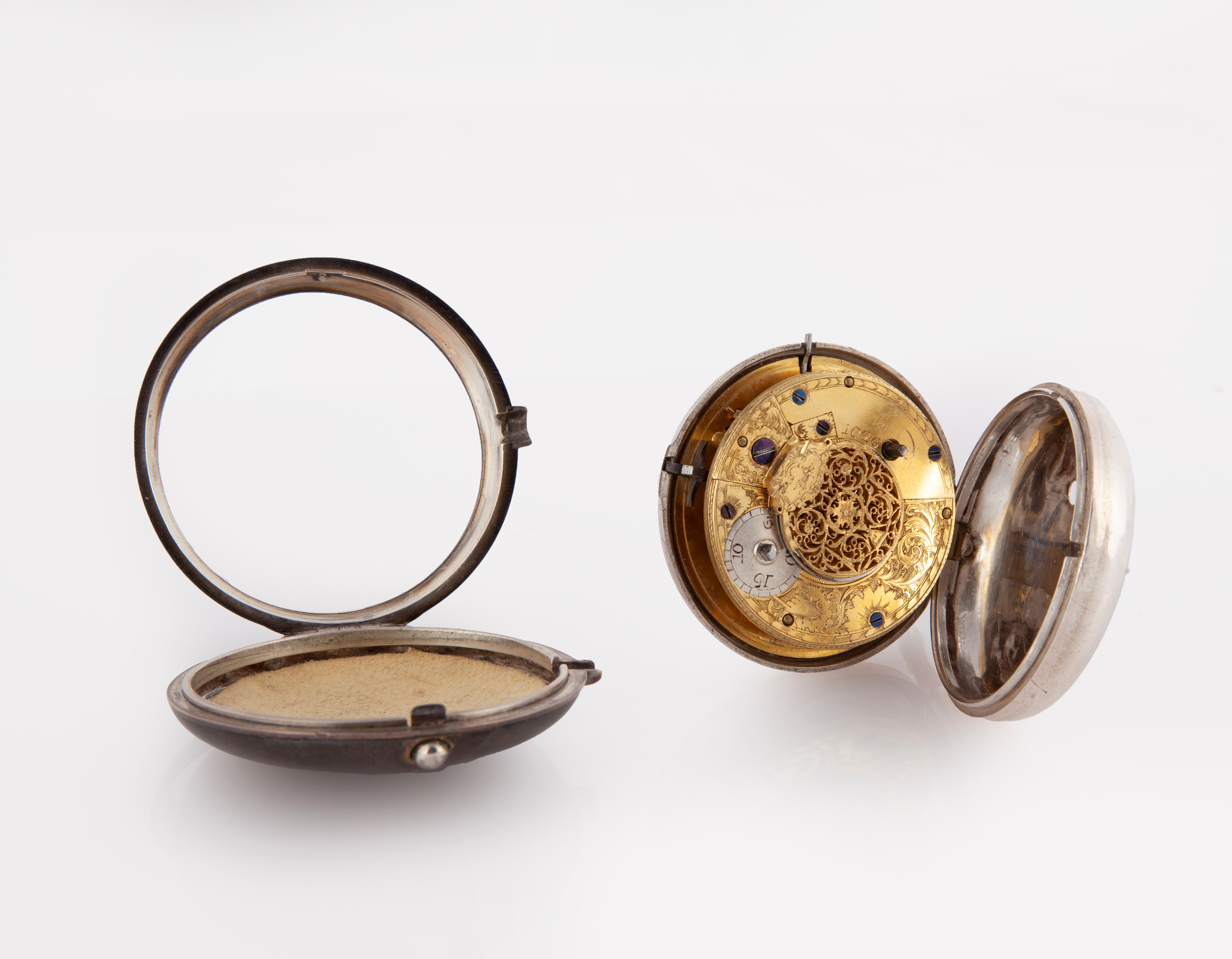 Anonimo Inglese - Orologio da Tasca con Cassa e Controcassa in Argento. Carica a Conoide, Scappam...