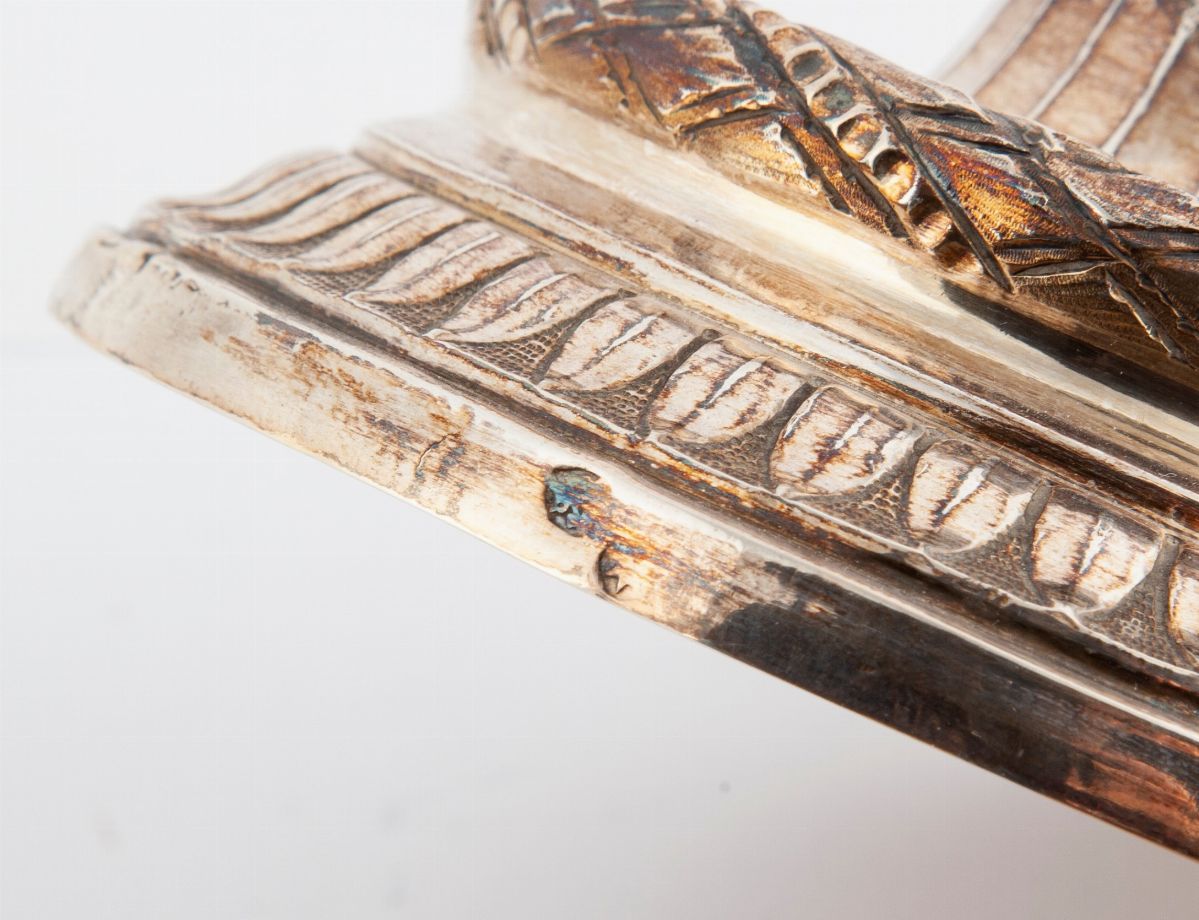 Coppia di Candelieri in Argento, Roma, Stato Pontificio, Ultimo Quarto del XVIII Secolo, Argentie...