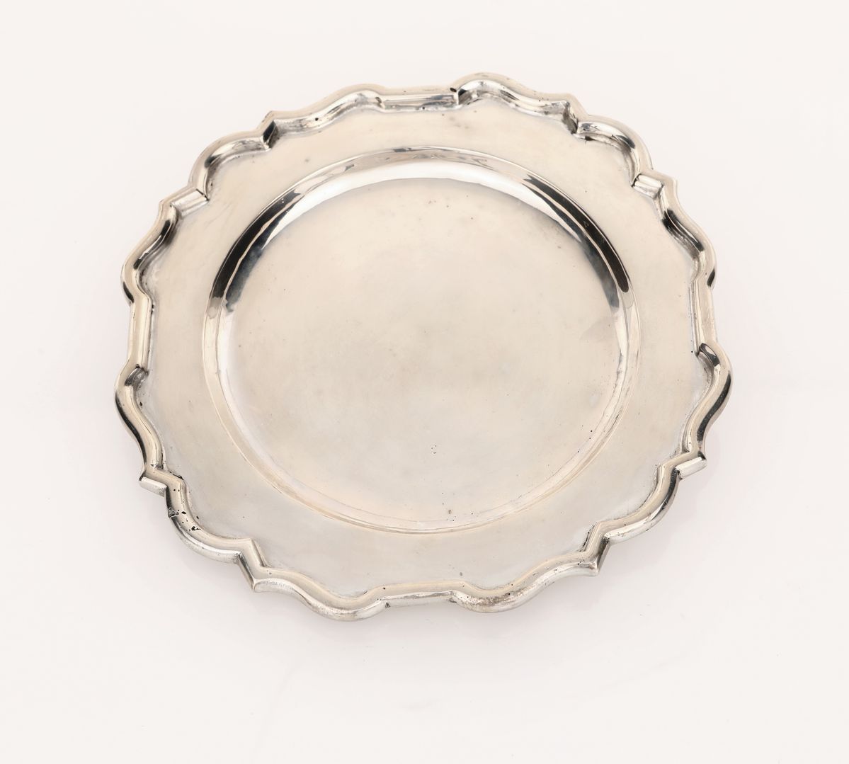 Dodici Coppette con Piattino in Argento 800/000, Punzone Venezia Leone in Moeca, Fine del XIX/ini...