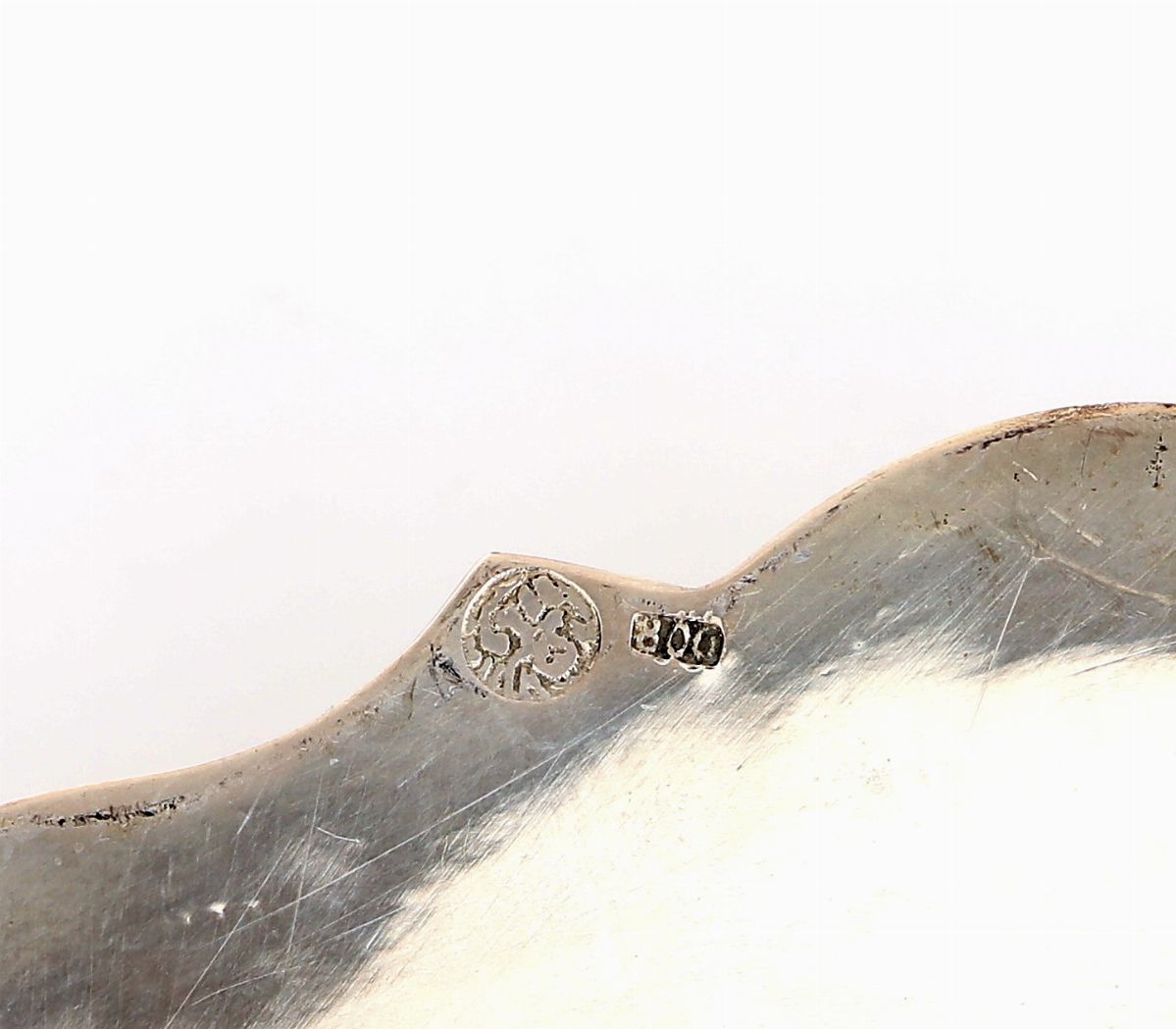 Dodici Coppette con Piattino in Argento 800/000, Punzone Venezia Leone in Moeca, Fine del XIX/ini...