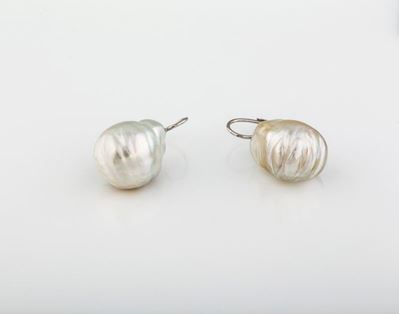 Orecchini Oro Bianco con Perla