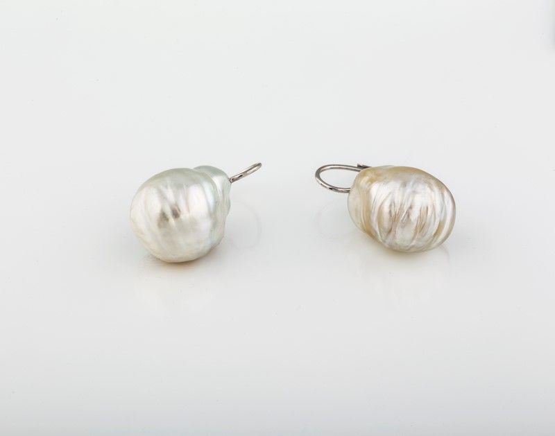 Orecchini Oro Bianco con Perla