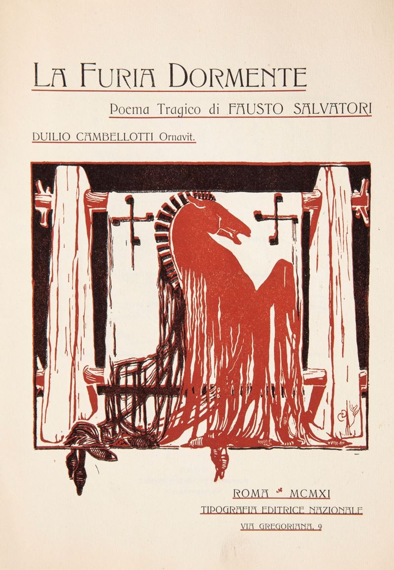 Fausto Salvatori - la Furia Dormiente Poema Tragico. Duilio Cambellotti Ornavit