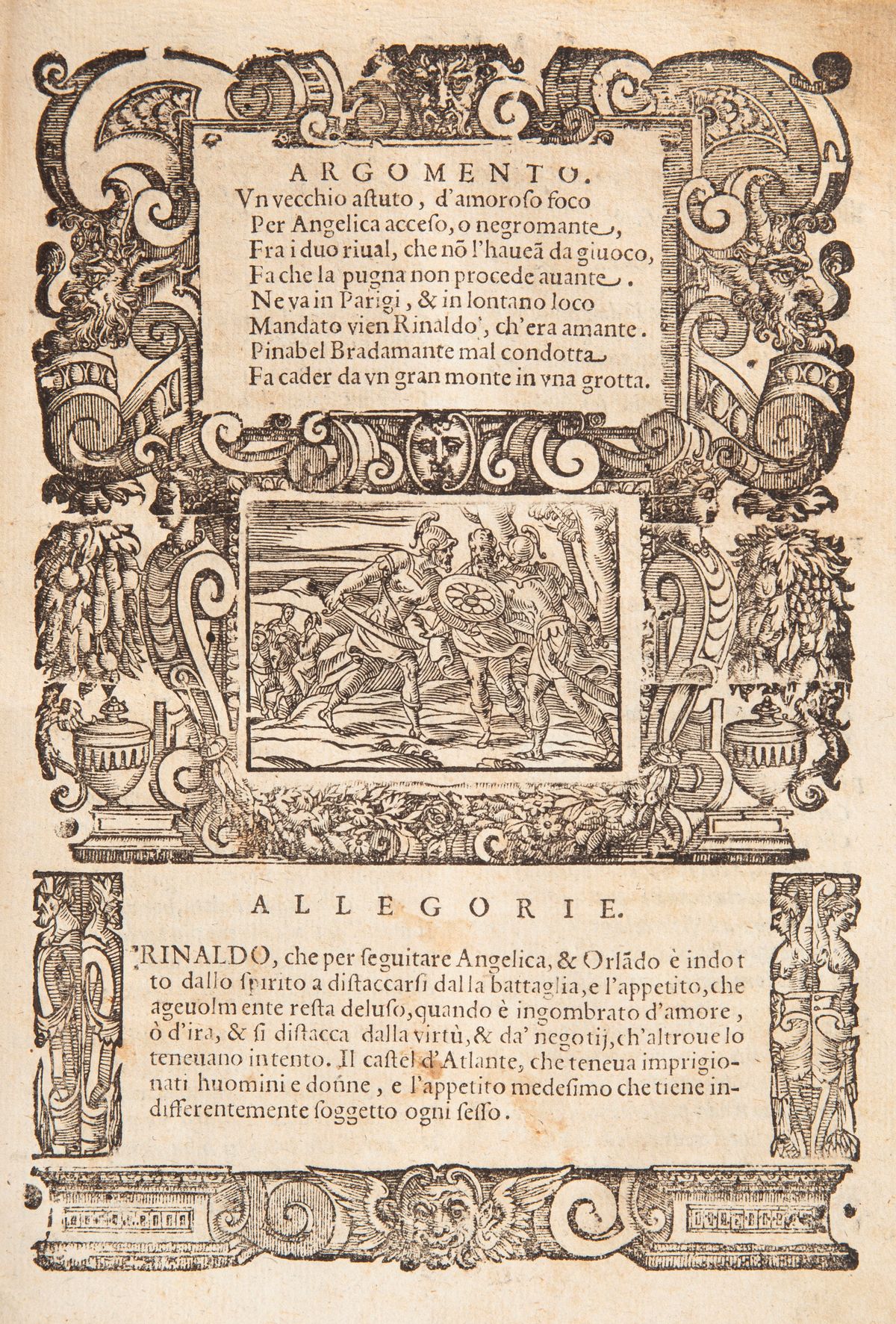 Ludovico Ariosto - Orlando Furioso. Nuovamente ristampato e corretto Con nuovi argomenti di M. Lo...