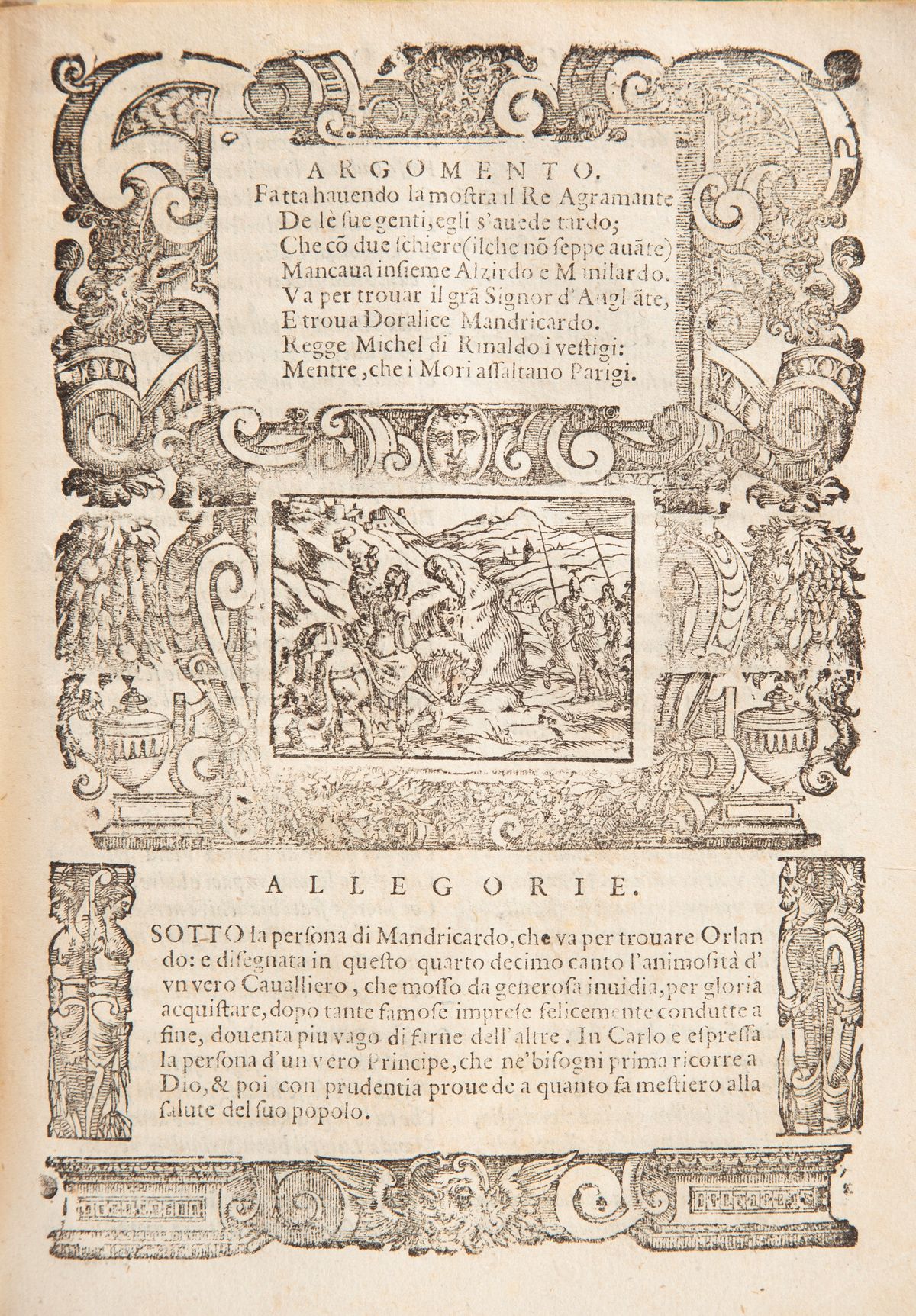 Ludovico Ariosto - Orlando Furioso. Nuovamente ristampato e corretto Con nuovi argomenti di M. Lo...