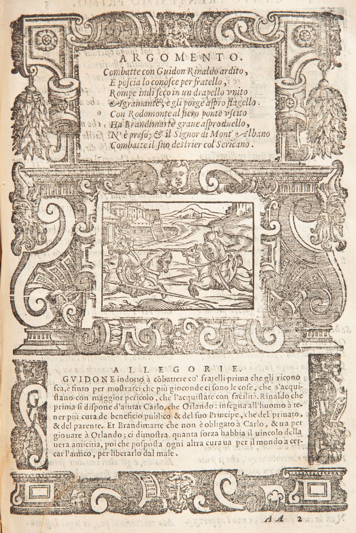 Ludovico Ariosto - Orlando Furioso. Nuovamente ristampato e corretto Con nuovi argomenti di M. Lo...