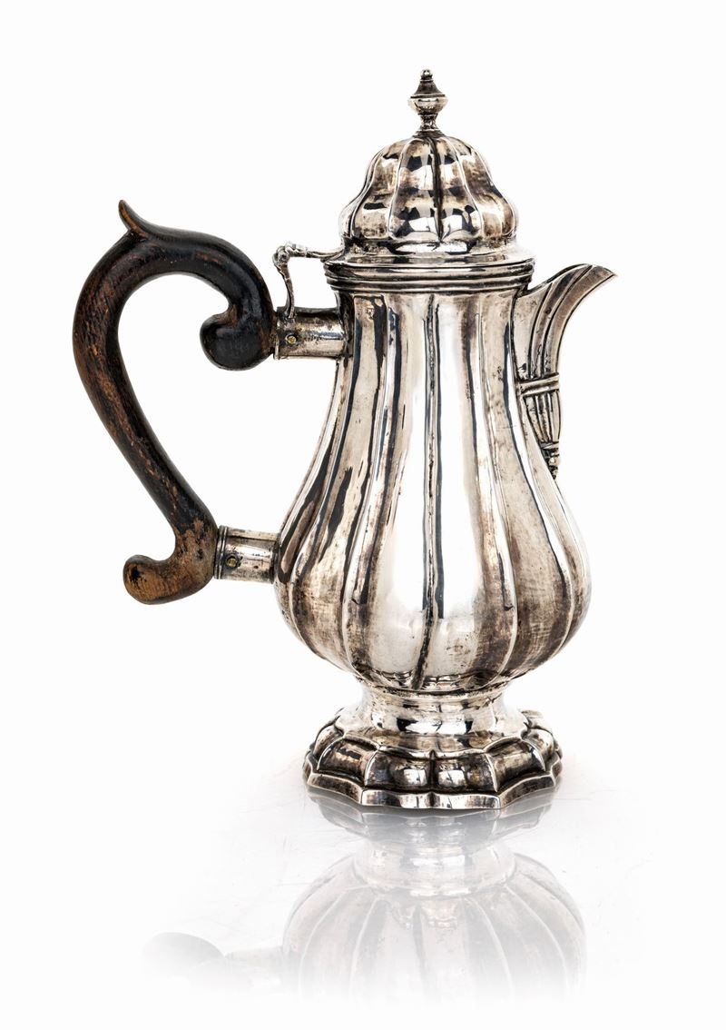 Caffettiera in Argento, Padova (?), Seconda Metà del XVIII Secolo, Argentiere M.p.r.