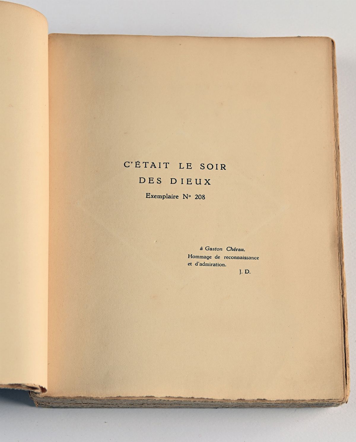 Dorsenne, Jean - C’était le Soir Des Dieux