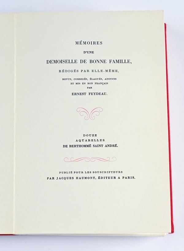 Feydeau, E. (a cura di) - MÉMOIRES D’UNE DEMOISELLE DE BONNE FAMILLE, RÉDIGÉS PAR ELLE-MÊME.