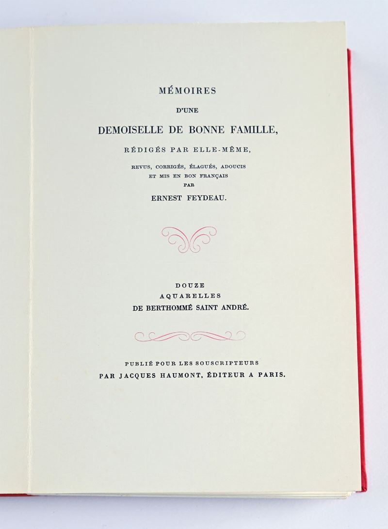 Feydeau, E. (a Cura Di) - Mémoires D’une Demoiselle De Bonne Famille, Rédigés Par elle-Même.