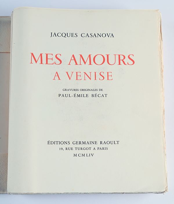 Casanova, J. - MES AMOURS A VENISE
