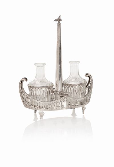 Acetoliera in Argento 950/1000, Francia, 1795 - 1797, Bollo di Garanzia Parigi, 1798/1809, Argent...