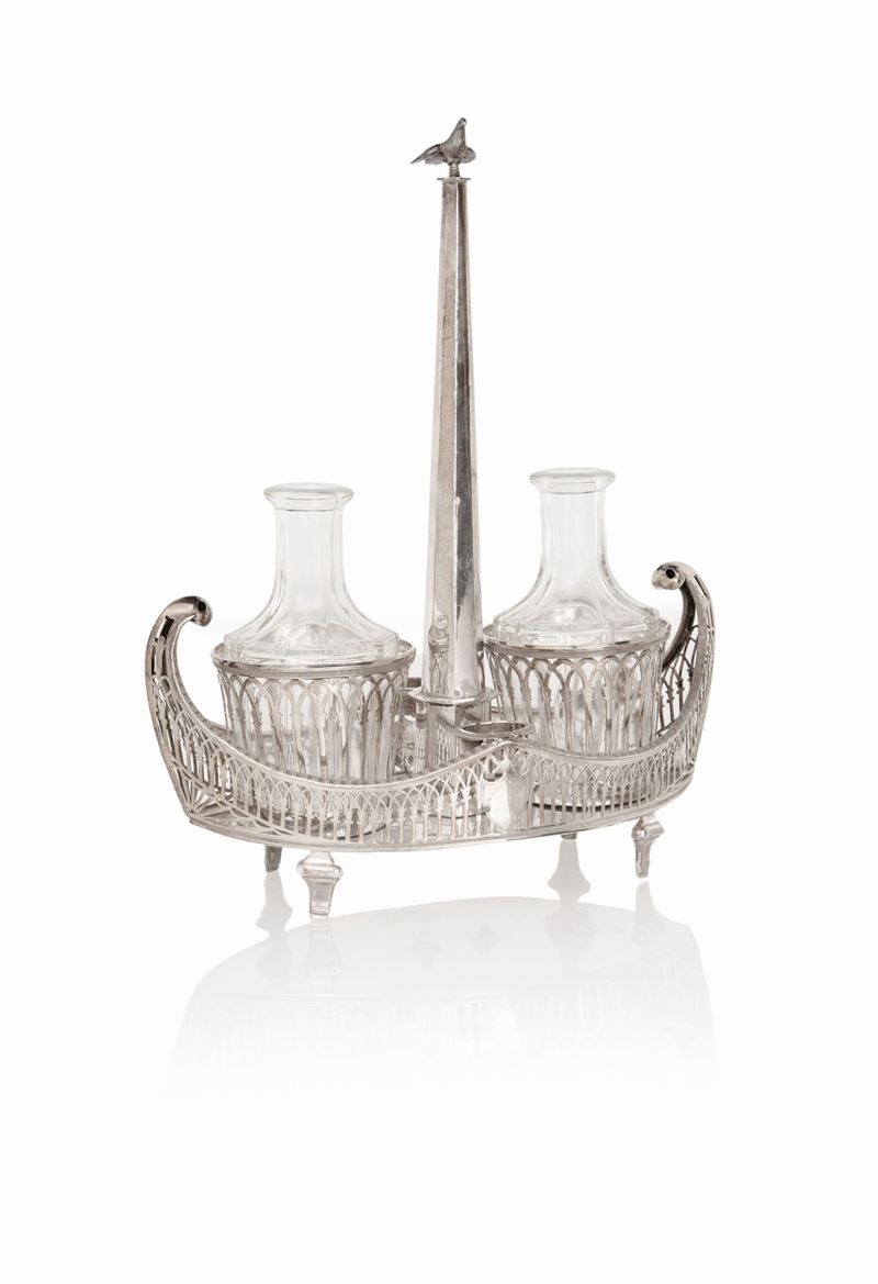 Acetoliera in Argento 950/1000, Francia, 1795 - 1797, Bollo di Garanzia Parigi, 1798/1809, Argent...