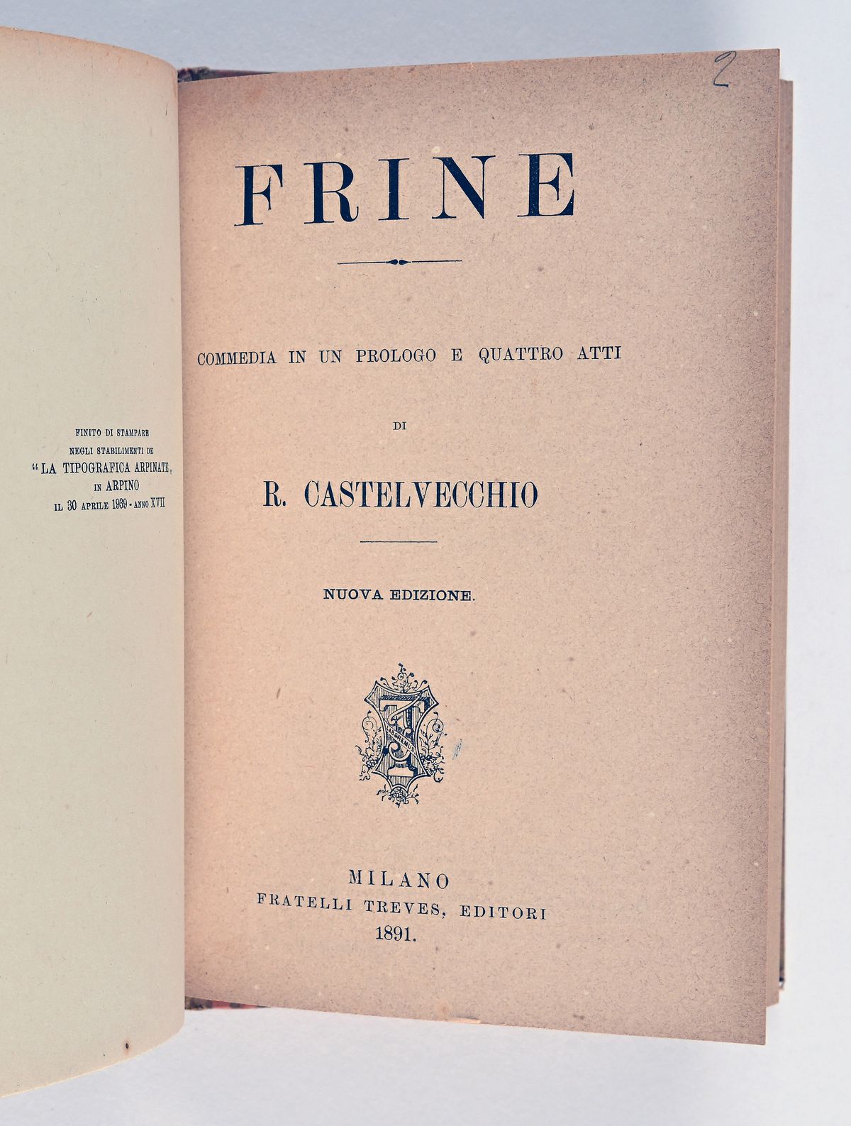 Di Castelvecchio, Riccardo - la Donna Romantica e il Medico Omeopatico (legato con Frine)