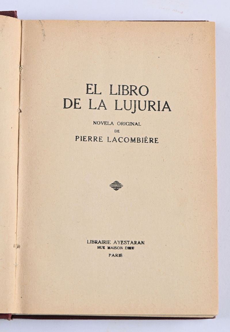 Lacombiére, Pierre - El Libro De la Lujuria