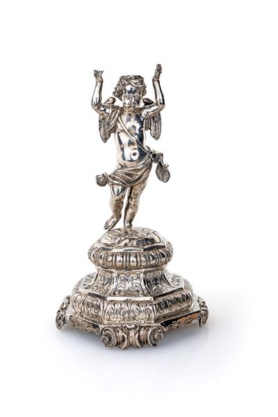 Portapalme in Argento Sbalzato ed Inciso, Napoli, 1804