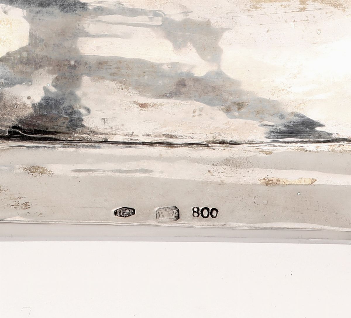Grande Piatto da Portata in Argento 800/000, Italia, Fine XIX Secolo, Argentiere b.V.