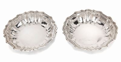 Coppia di Vaschette in Argento, Venezia, Punzone Leone in Moeca, Fine del XIX/inizi XX Secolo