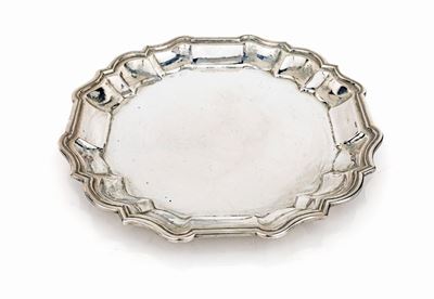Piattino in Argento, Venezia, XX Secolo, Argentiere Mr