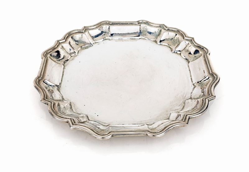 Piattino in Argento, Venezia, XX Secolo, Argentiere Mr